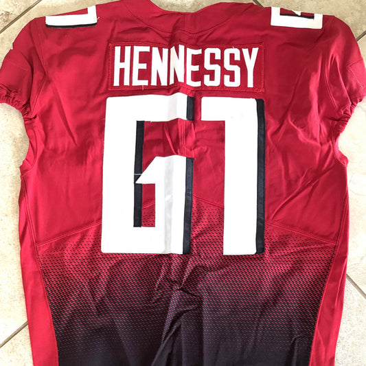 Matt Henessy GAME WORN💪10/10/21 Atlanta Falcons🦅NFL Jersey Crucial Catch💯 vs. New York Jets