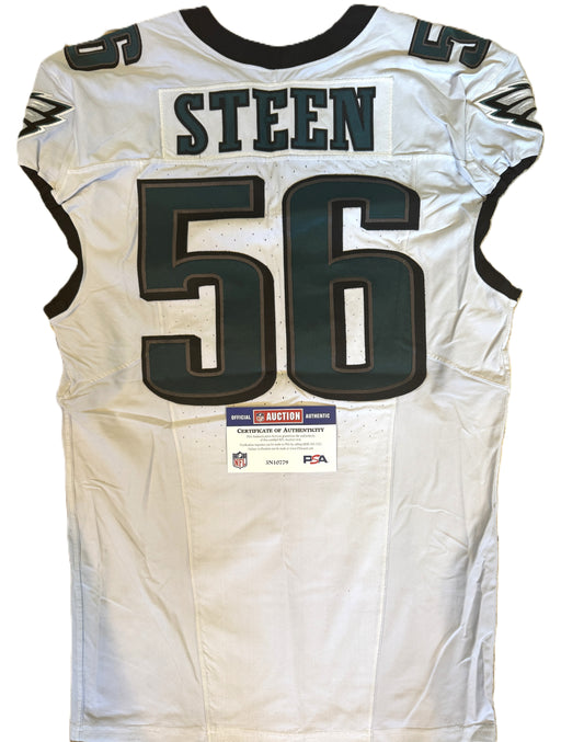 Tyler Steen GAME-USED💪09/06/24 Philadelphia Eagles🦅NFL Jersey👕vs Green Bay Packers Inc. PSA Certification