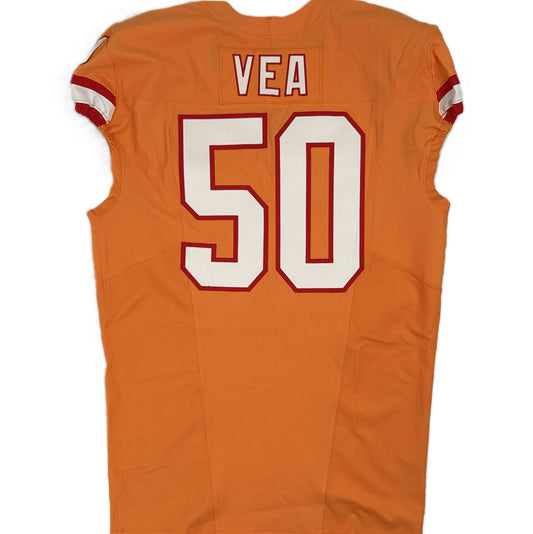 Vita Vea GAME ISSUED 💪 Tampa Bay Buccaneers Nike On-Field NFL Creamsicle 🟧Jersey 👕 Includes COA