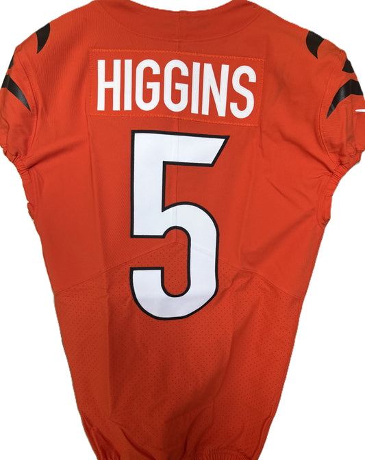 Tee Higgins GAME ISSUED 💪 Cincinnati Bengals 🐅 24-25 Season Nike NFL Jersey 👕 Inc. COA 📄