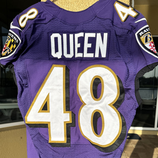 Patrick Queen GAME WORN💪2020 Season💯On-Field Baltimore Ravens Jersey💜Rare💥