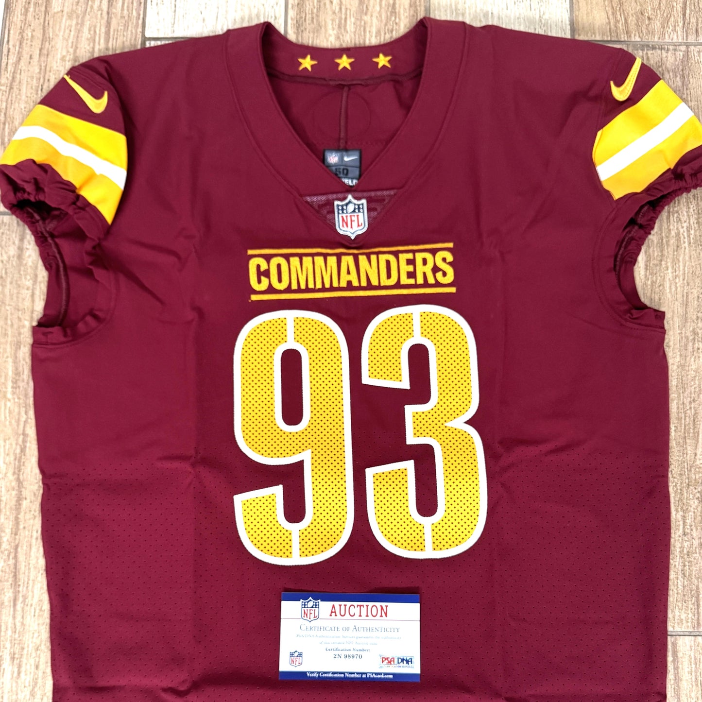 Jonathan Allen Hand-Signed Washington Commanders Authentic On-Field Nike NFL Jersey