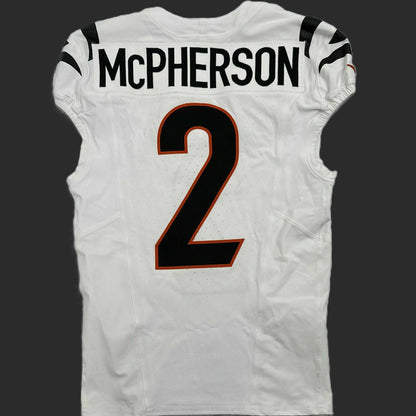 Evan McPherson GAME WORN 11/16/25 Cincinnati Bengals Nike NFL Jersey vs Pittsburgh Steelers Also Includes Certificate of Authenticity