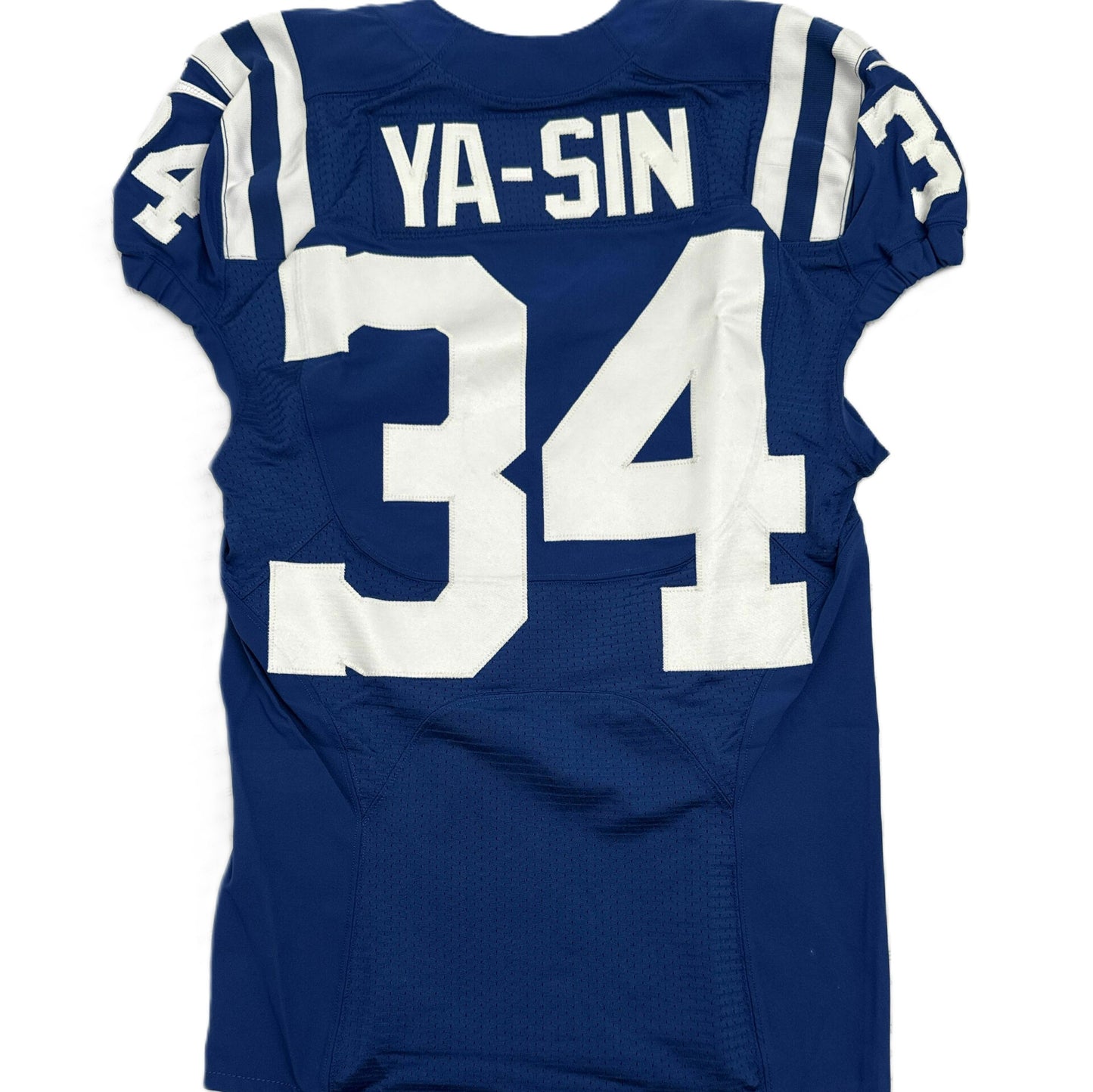 Rock Ya-Sin TEAM / GAME ISSUED 💪 Indianapolis Colts 🐎 Nike NFL Jersey 👕 Inc. COA and 100 NFL seasons Patch
