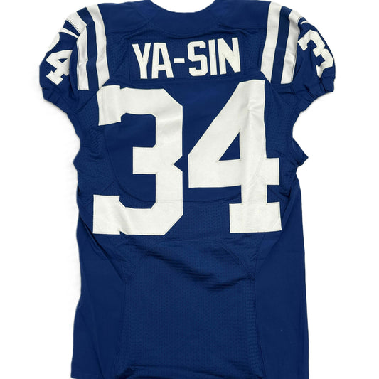 Rock Ya-Sin TEAM / GAME ISSUED 💪 Indianapolis Colts 🐎 Nike NFL Jersey 👕 Inc. COA and 100 NFL seasons Patch