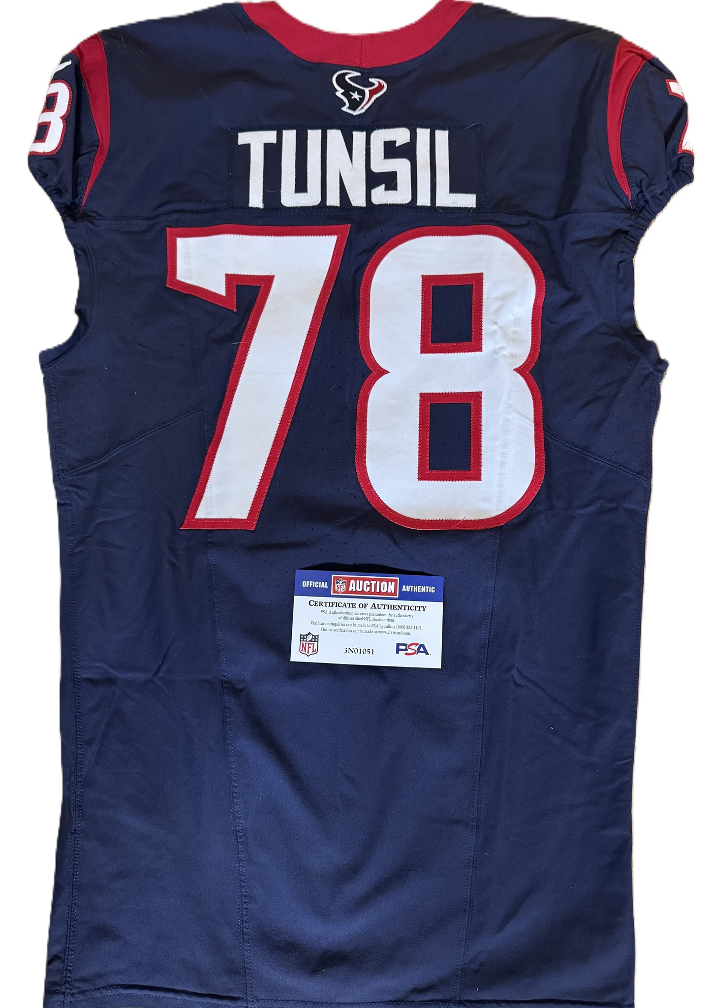 Laremy Tunsil GAME WORN 💪 10/15/2023 PHOTO MATCHED 📸 Houston Texans Nike NFL Jersey🎽 vs. New Orleans Saints (Crucial Catch Game)