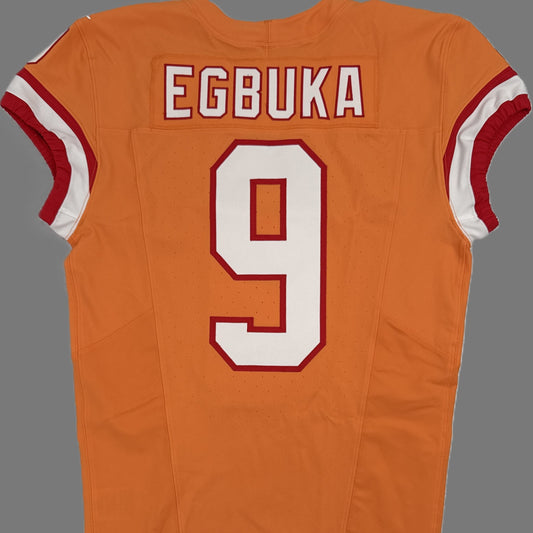 Emeka Egbuka GAME-ISSUED Tampa Bay Buccaneers On-Field NFL Creamsicle Jersey👕