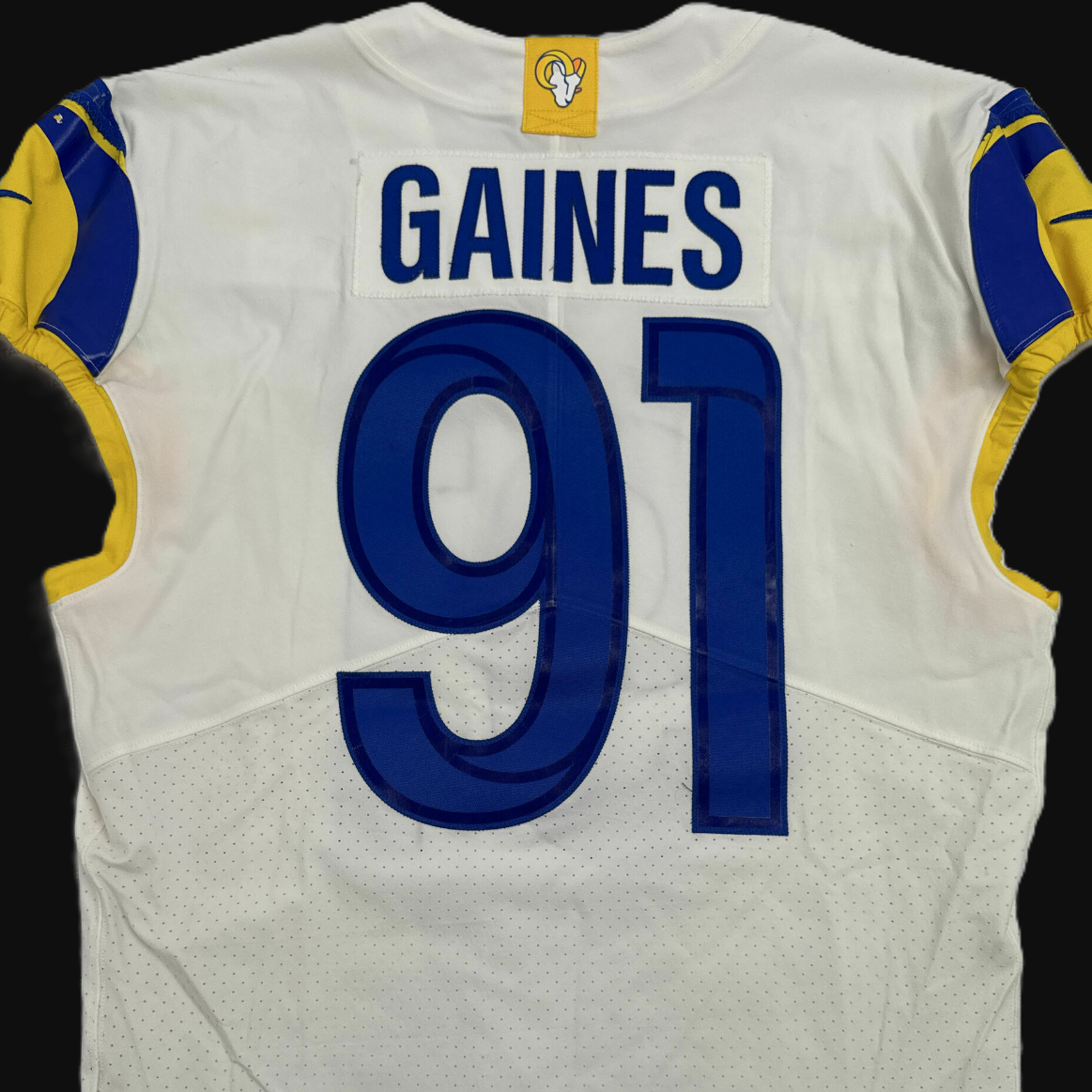 Greg Gaines TEAM ISSUED 💪 Los Angeles Rams Nike NFL On-Field Jersey 👕 Inc. COA 📄