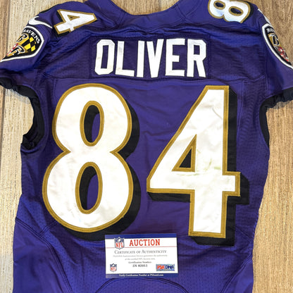 Josh Oliver GAME WORN💪11/20/22 Ravens💜vs. Panthers🐾On-Field NFL Nike Jersey Worn during the November 20, 2022 victory vs. Carolina Panthers