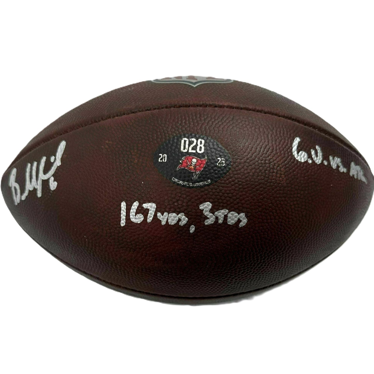 Baker Mayfield GAME USED 💪 09/07/25 Signed + Inscribed Ball Tampa Bay Buccaneers vs Atlanta Falcons Also includes Proof of Authenticity 🛡️