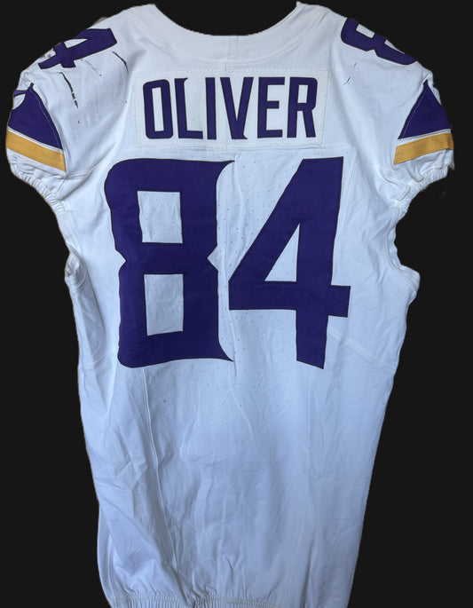 Josh Oliver GAME WORN 💪 09/28/25 PHOTO MATCHED  📸 Minnesota Vikings vs Pittsburgh Steelers NFL Jersey Also includes PSA Authentication