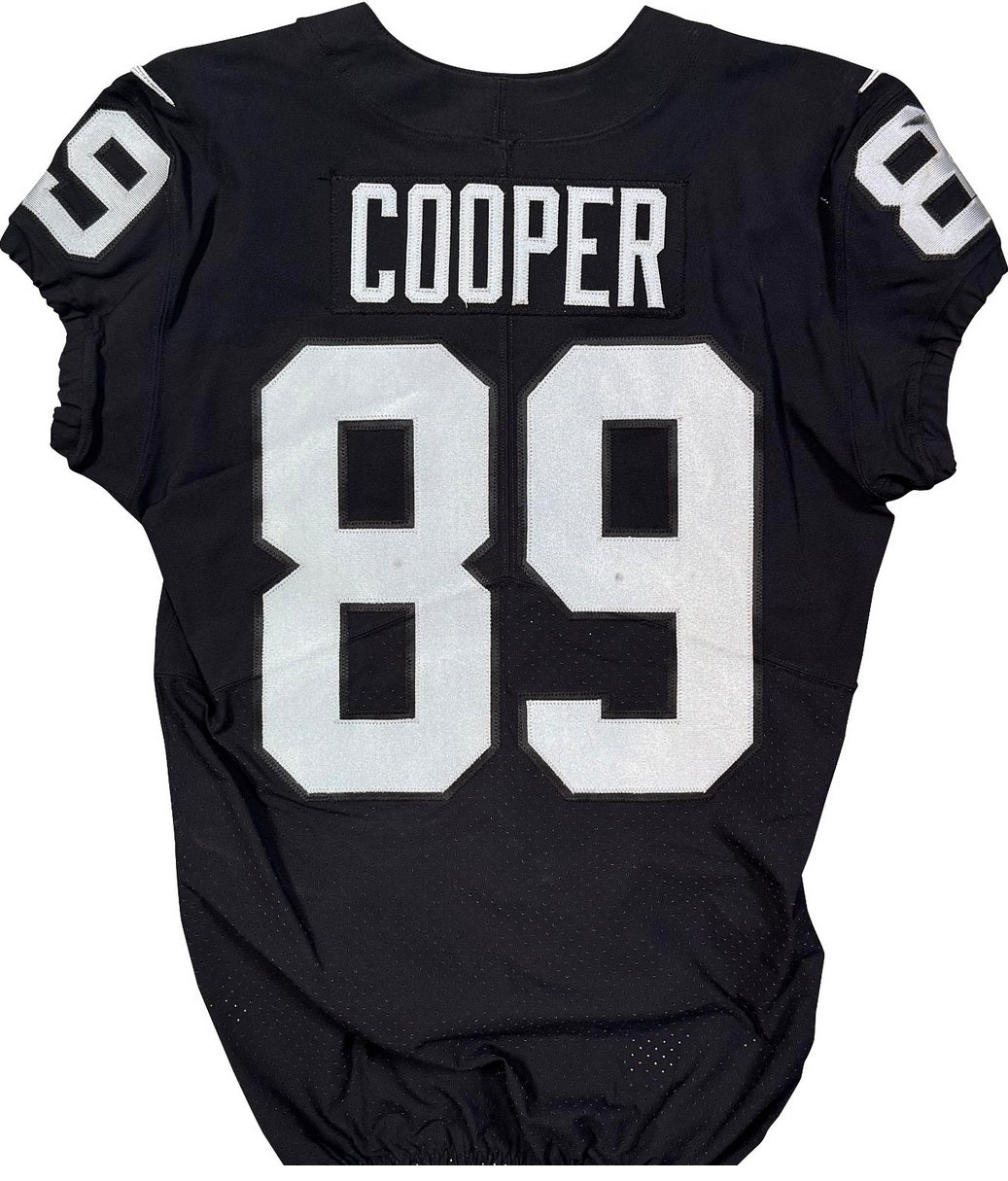 Amari Cooper GAME WORN 💪 11.19.17 Oakland Raiders⚫⚪Nike NFL Jersey 👕 vs. Patriots inc. COA 🛡️