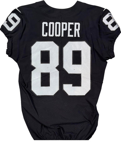 Amari Cooper GAME WORN 💪 11.19.17 Oakland Raiders⚫⚪Nike NFL Jersey 👕 vs. Patriots inc. COA 🛡️