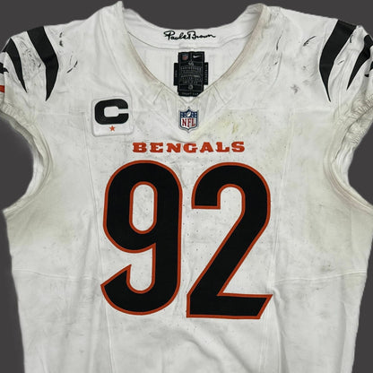 B.J. Hill GAME WORN 💪 10/16/25 Cincinnati Bengals Nike NFL Jersey vs. Steelers inc. COA 🛡️