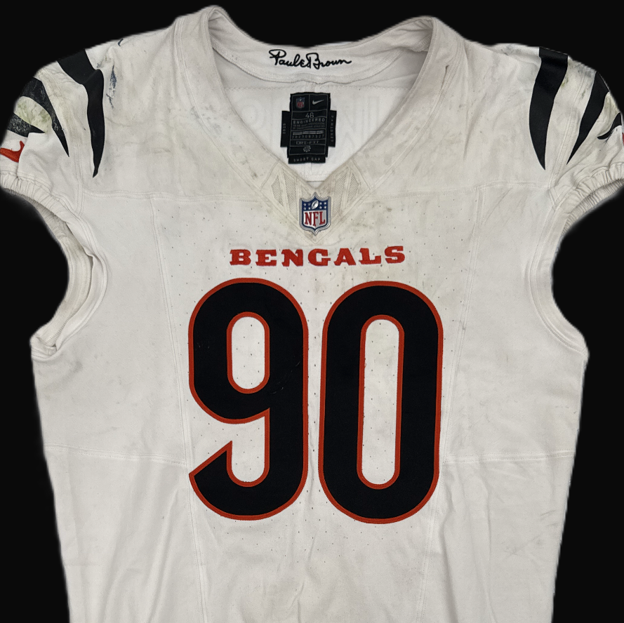 Kris Jenkins Jr. GAME-WORN 09/29/25💪Cincinnati Bengals🐅NFL Jersey vs. Denver Broncos