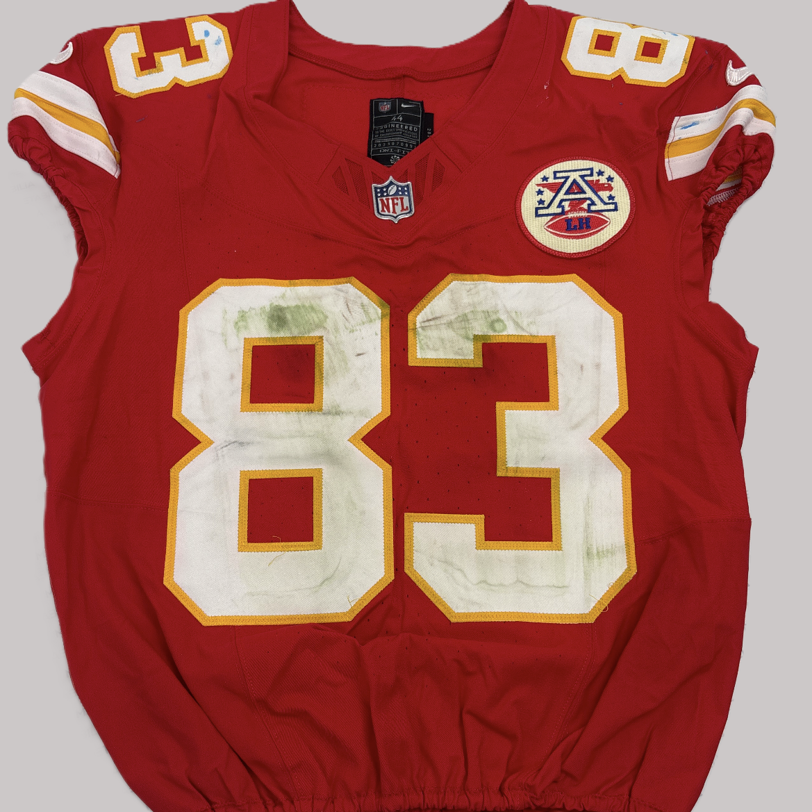 Noah Gray GAME WORN 10/12/25 Kansas City Chiefs NFL Jersey vs. Lions inc. COA🛡️