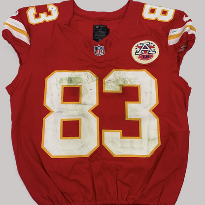 Noah Gray GAME WORN 10/12/25 Kansas City Chiefs NFL Jersey vs. Lions inc. COA🛡️