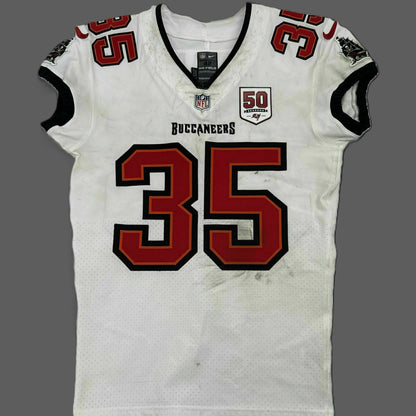 Jamel Dean GAME WORN 💪 11/09/25 Tampa Bay Buccaneers On-Field Nike NFL Jersey 👕 vs. Patriots Inc. COA