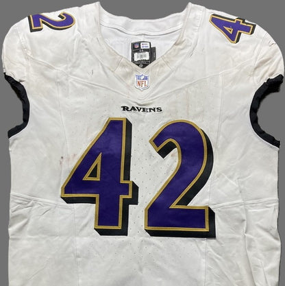 Patrick Ricard GAME-WORN💪10/06/24 PHOTO-MATCHED📸Baltimore Ravens💜NFL Jersey victory vs.Bengals