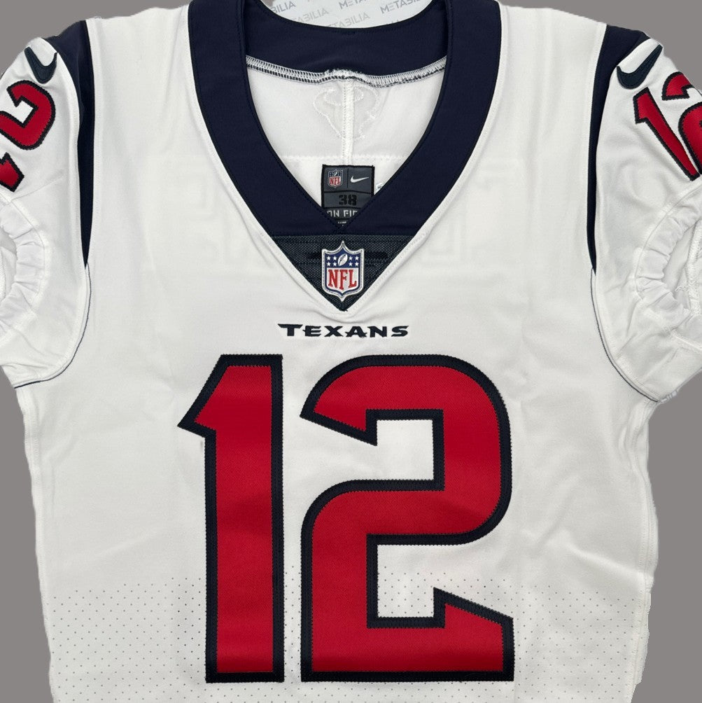 Nico Collins TEAM/GAME ISSUED 💥 Hand Signed✍️ Houston Texans 🐂 Nike NFL Jersey Also inc. COA 🛡️