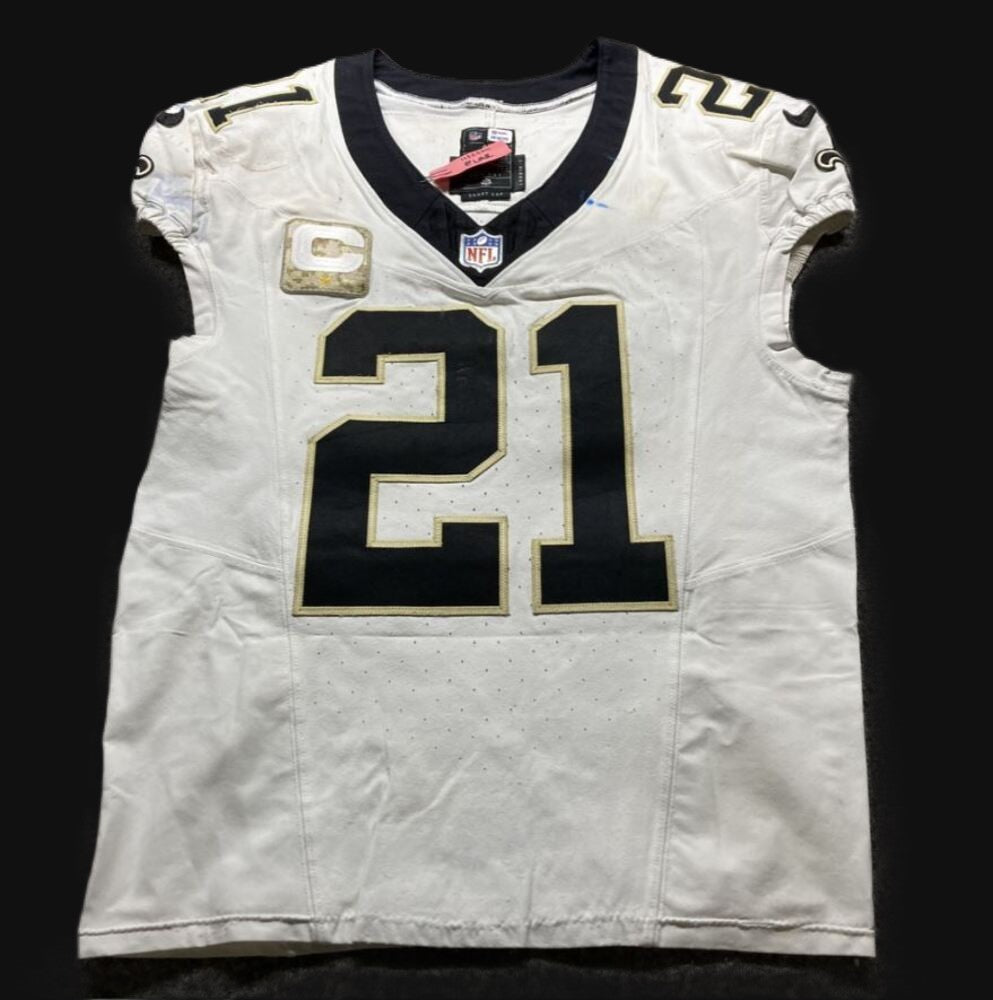 Justin Reid GAME WORN 💪 11/02/25 PHOTO MATCHED 📸 Saints NFL Jersey 🎽 vs Rams Includes Proof of Authenticity 🛡️