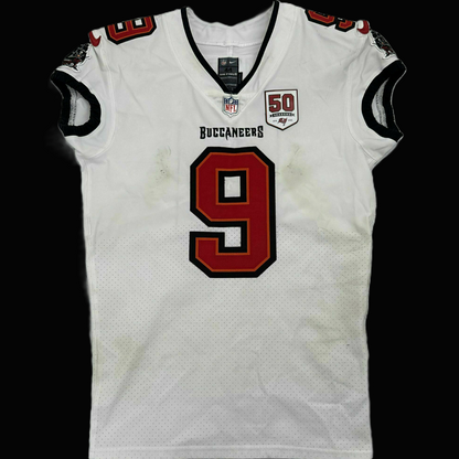 Riley Dixon GAME WORN 💪 11/09/25 Buccaneers On-Field NFL Jersey 👕 vs. Patriots Includes COA 📄