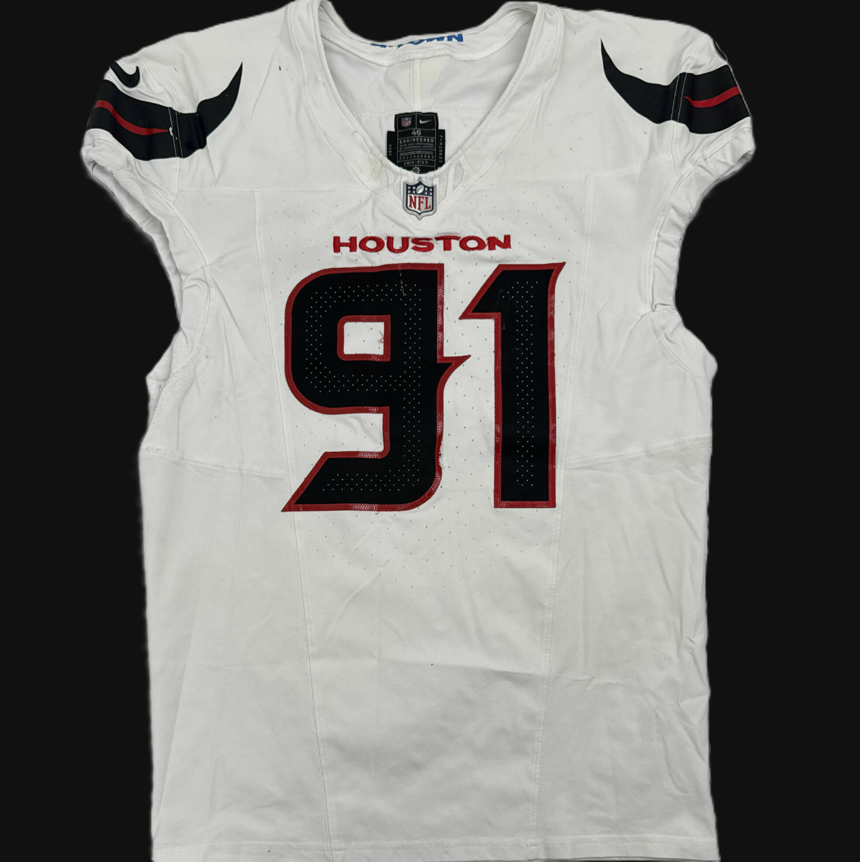 Foley Fatukasi GAME WORN 🔥 Houston Texans Nike NFL Jersey 👕vs Jaguars Inc. COA