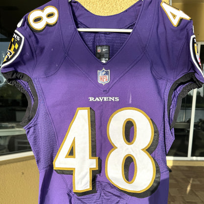 Patrick Queen GAME WORN💪2020 Season💯On-Field Baltimore Ravens Jersey💜Rare💥