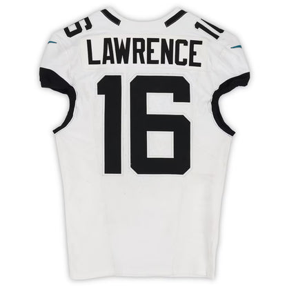 Trevor Lawrence GAME WORN 11/09/25 PHOTO MATCHED Jacksonville Jaguars Nike NFL Jersey vs Houston Texans Also includes Fanatics COA