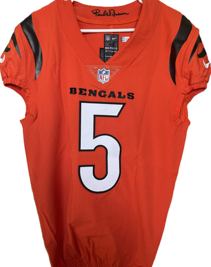 Tee Higgins GAME ISSUED 💪 Cincinnati Bengals 🐅 24-25 Season Nike NFL Jersey 👕 Inc. COA 📄