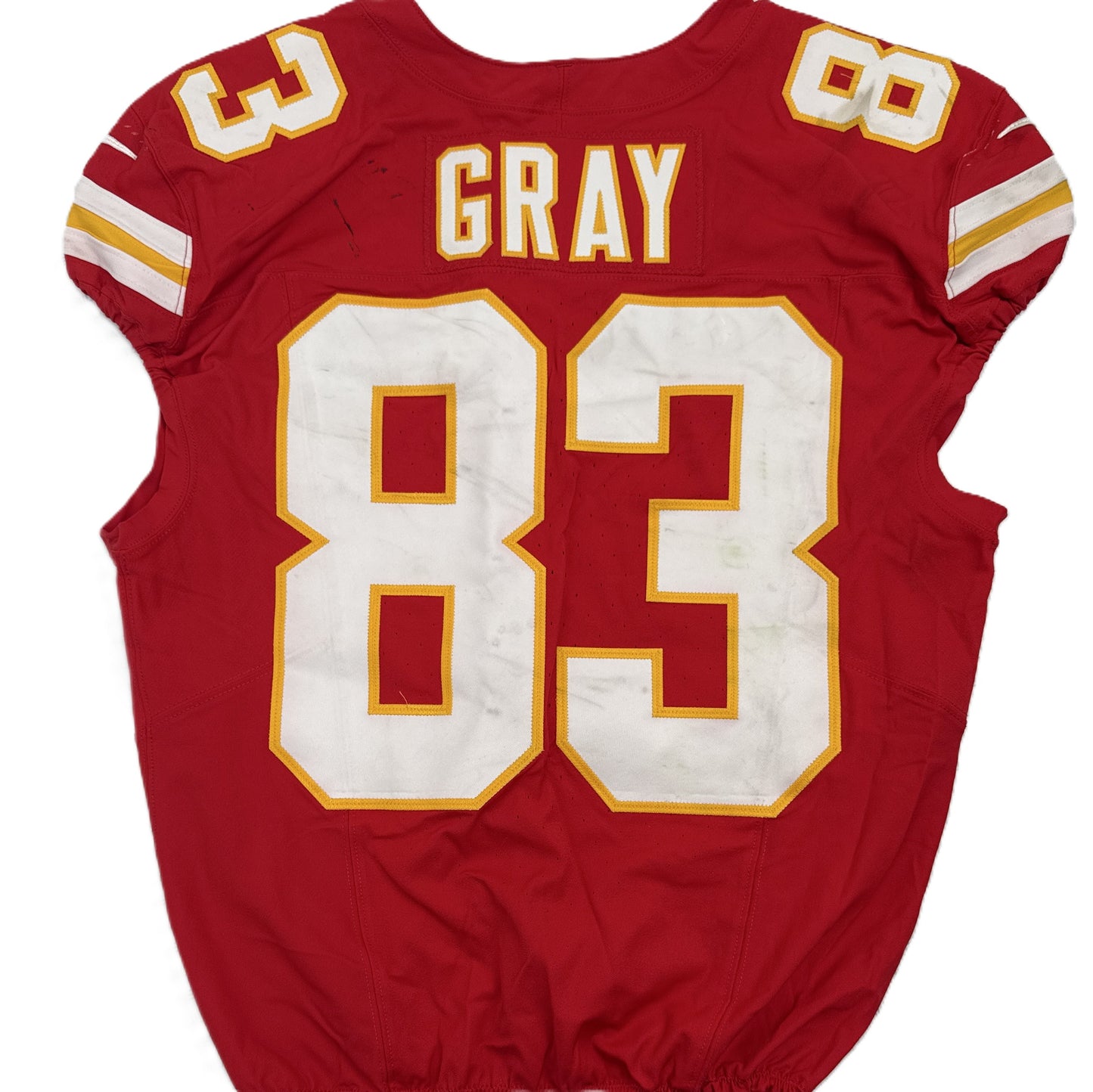 Noah Gray GAME WORN 💪 09/28/25 Kansas City Chiefs Nike NFL Jersey🎽vs. Baltimore Ravens - COA included 🛡️