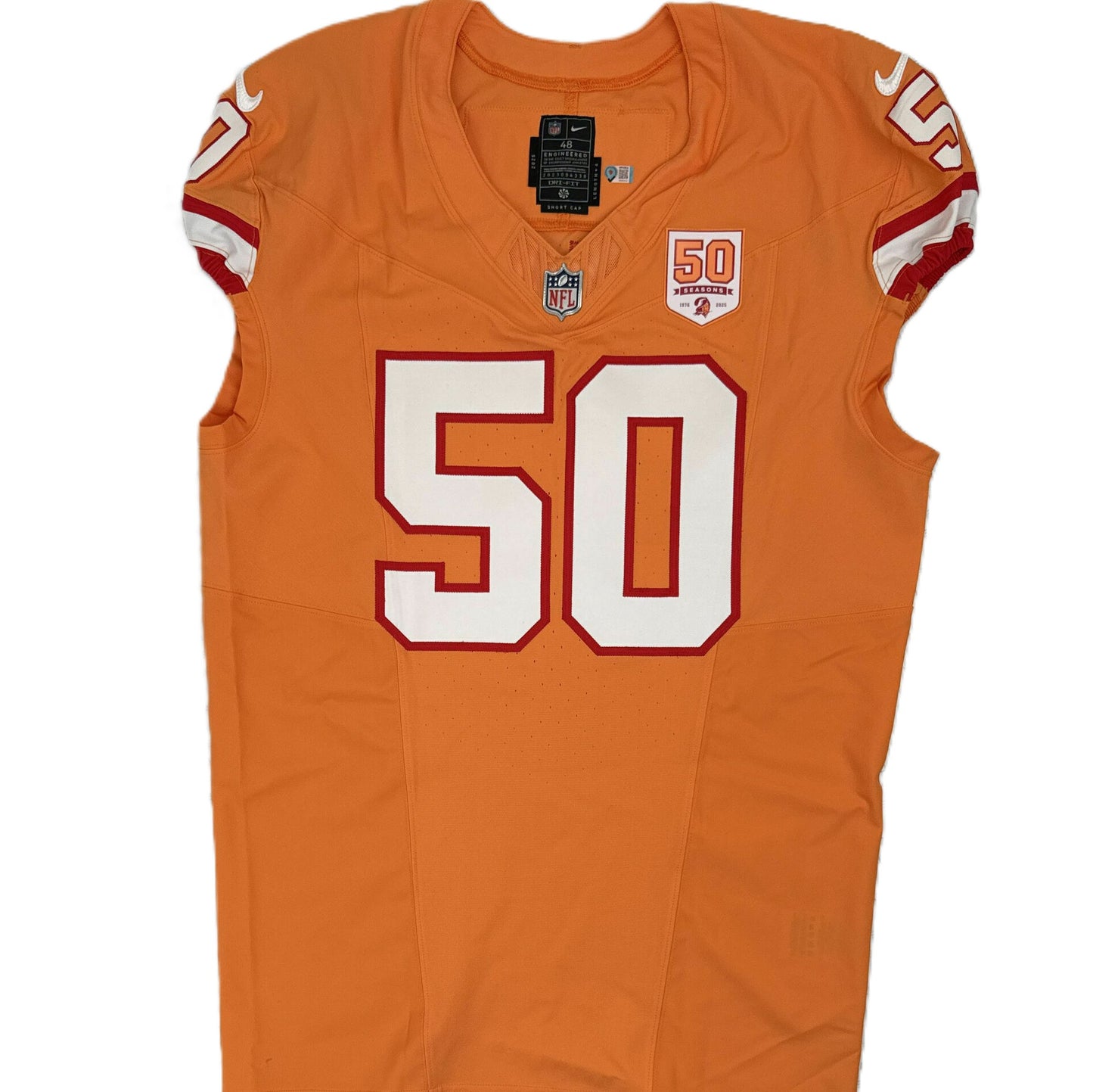 Vita Vea GAME ISSUED 💪 Tampa Bay Buccaneers Nike On-Field NFL Creamsicle 🟧Jersey 👕 Includes COA