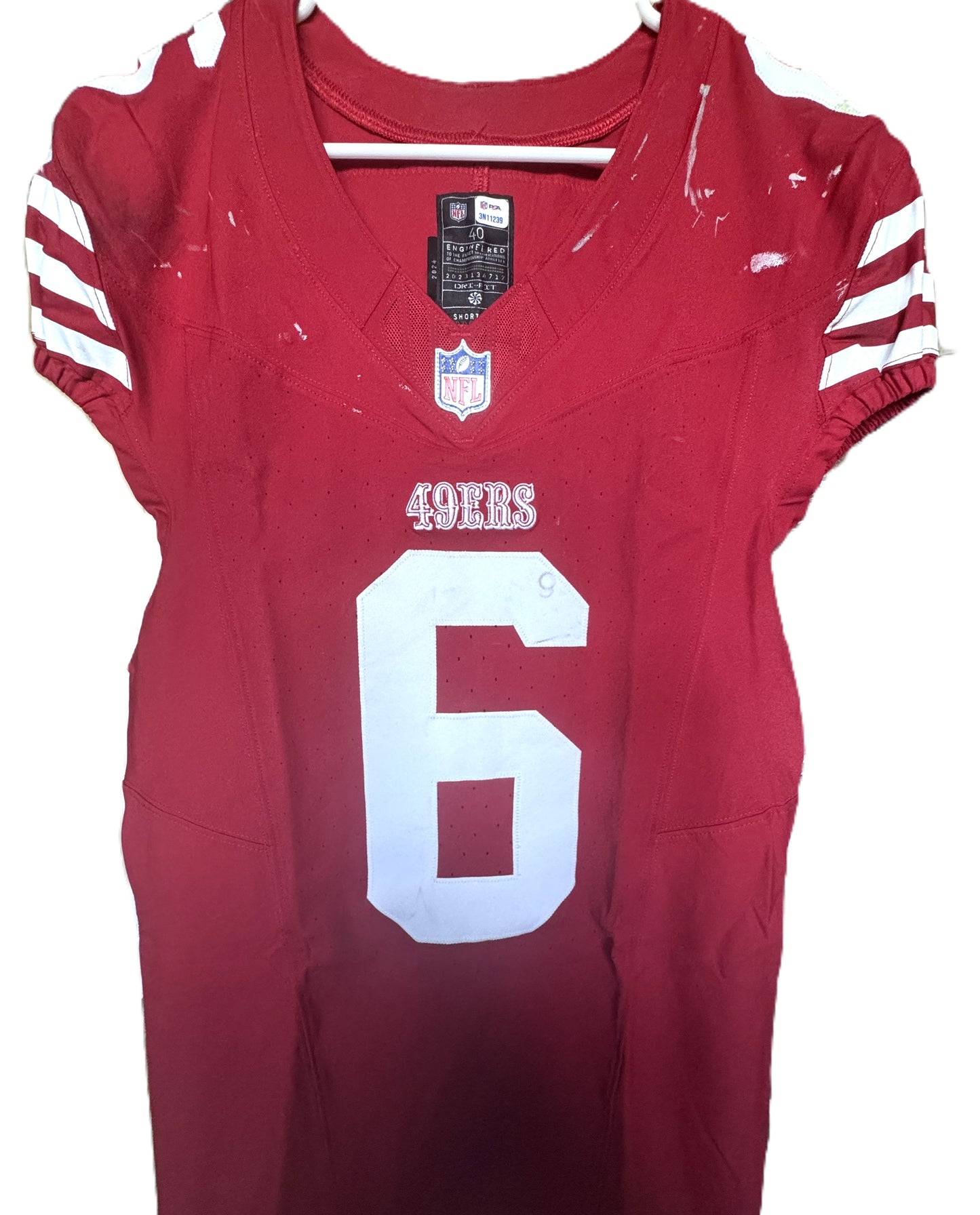 Malik Mustapha GAME WORN 10/20/24 PHOTO MATCHED 📸 San Francisco 49ers NFL Jersey vs Kansas City Chiefs Also includes PSA COA 🛡️