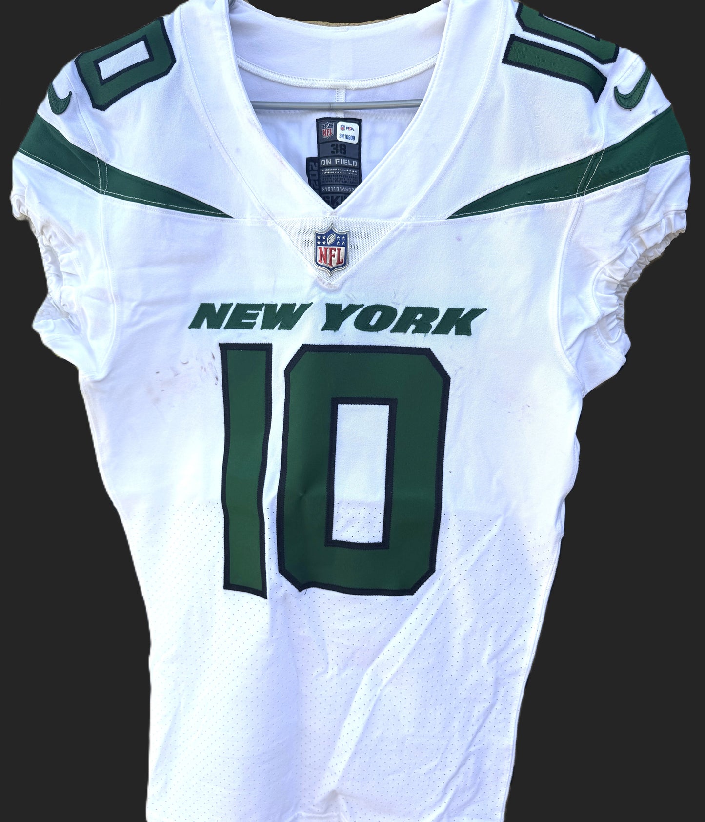 Braxton Berrios GAME WORN 💪 New York Jets Nike NFL Jersey 👕 Also features PSA Certificate of Authenticity🛡️