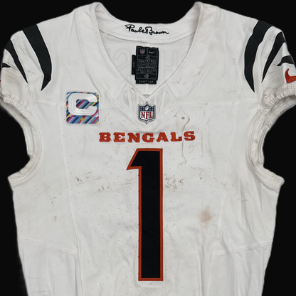 Ja'Marr Chase GAME-WORN🏈Ja'Marr Chase GAME-WORN 09/29/25💪Cincinnati Bengals🐅NFL Jersey vs. Broncos