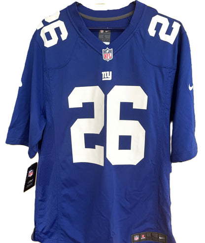 Saquon Barkley Hand Signed ✍️ New York Giants Nike NFL Jersey 👕 Also includes Authenticity 🛡️