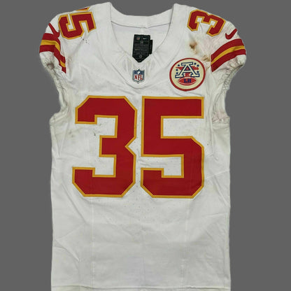 Jaylen Watson GAME WORN 11/16/25 Kansas City Chiefs Nike NFL Jersey vs Denver Broncos Also includes COA