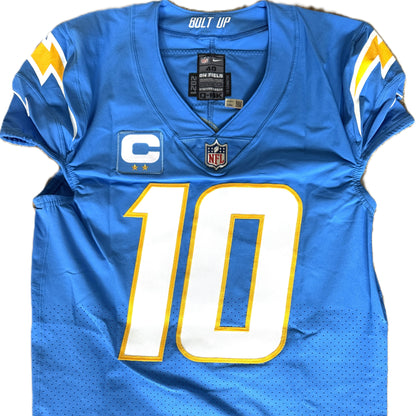 Justin Herbert TEAM-ISSUED💪Los Angeles Chargers⚡NFL Nike Jersey includes Captains Patch