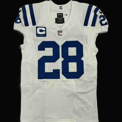 Jonathan Taylor SIGNED TEAM ISSUED 💪 Indianapolis Colts Nike NFL Jersey 👕 Inc COA and Captain's Patch