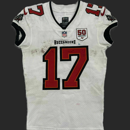 Sterling Shepard Signed + Inscribed GAME WORN 10/20/25 Tampa Bay Buccaneers Jersey vs Detroit Lions Also includes COA 🛡️