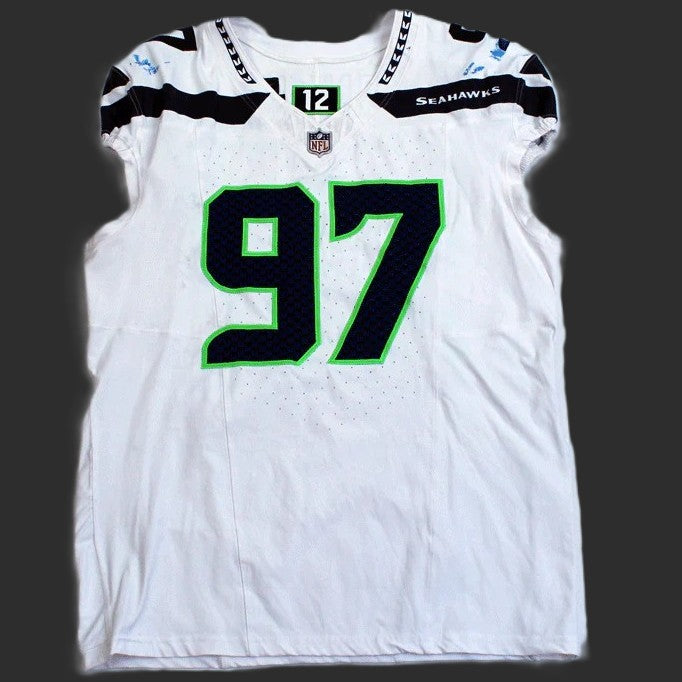 Johnathan Hankins GAME-WORN 💪 01/05/25 Seattle Seahawks NFL Jersey 👕 vs. Los Angeles Rams 🐏 inc.COA 💥
