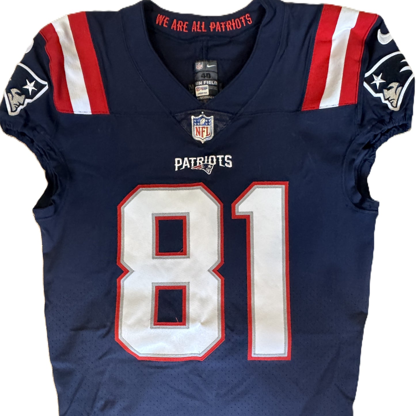 Jonnu Smith GAME WORN 💪 11/14/2021 New England Patriots Nike NFL Jersey 🎽 vs. Browns  PSA Authenticated 🛡️