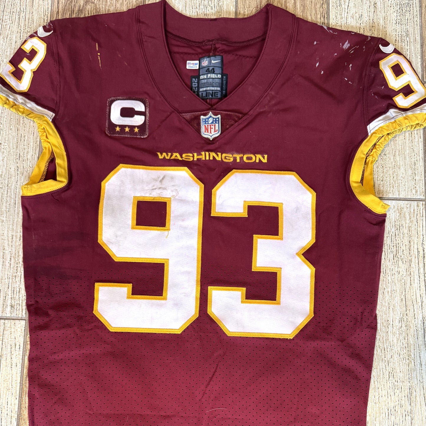 Jonathan Allen GAME-WORN & PHOTO-MATCHED Jersey Washington Commanders | 12/26/21 vs. Cowboys (Salute to Service Game) | PSA Certified | Size 44