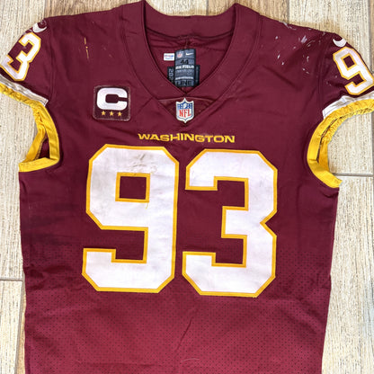 Jonathan Allen GAME-WORN & PHOTO-MATCHED Jersey Washington Commanders | 12/26/21 vs. Cowboys (Salute to Service Game) | PSA Certified | Size 44