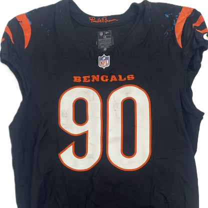 Kris Jenkins Jr. GAME WORN 10/05/25 💪 Cincinnati Bengals 🐅 Nike NFL Jersey vs Detroit Lions inc. COA 🛡️