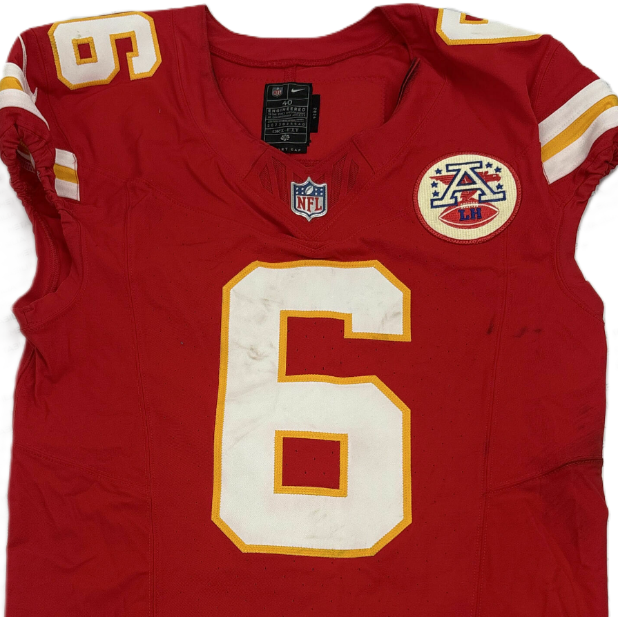 Bryan Cook GAME WORN 💪 10/12/25 Kansas City Chiefs Nike NFL Jersey 🎽 vs Lions - COA included 🛡️