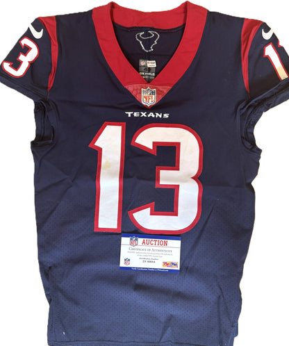 Brandin Cooks GAME WORN 💪 10/10/2021 PHOTO MATCHED 📸 Houston Texans NFL Jersey 🎽 vs. New England Patriots Also inc. PSA Authenticity 🛡️