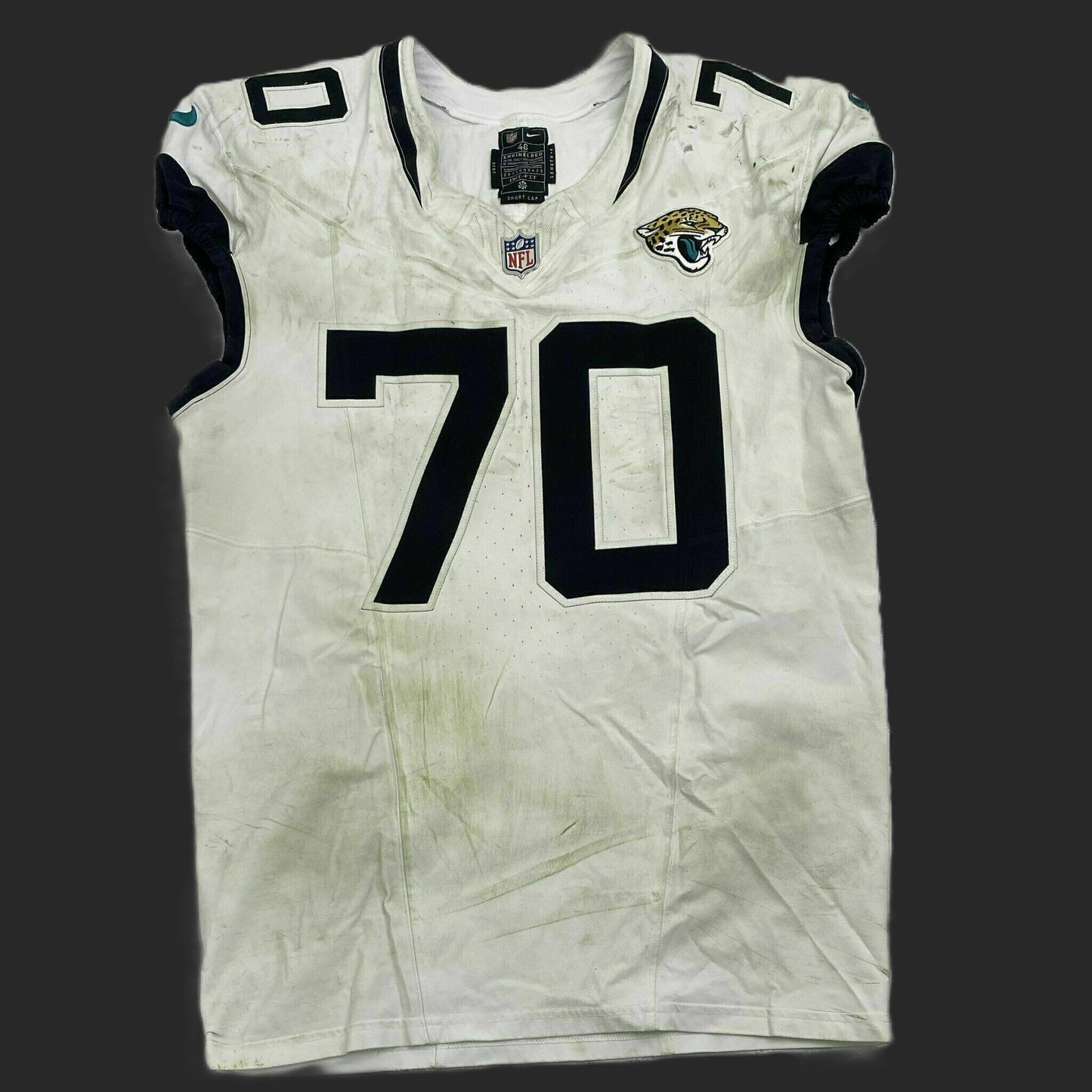 Cole Van Lanen GAME WORN 11/02/25 Jacksonville Jaguars🐆NFL Jersey vs Las Vegas Raiders Also Includes Certificate of Authenticity