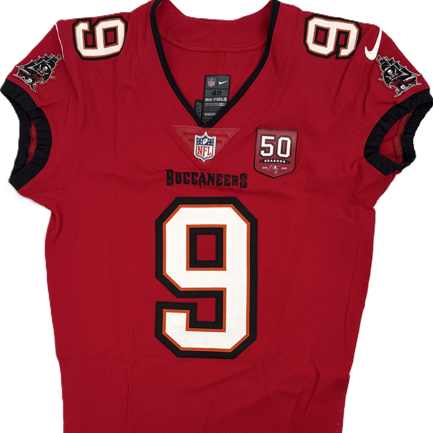 Emeka Egbuka GAME-ISSUED Tampa Bay Buccaneers On-Field Nike NFL Jersey🎽(Red)
