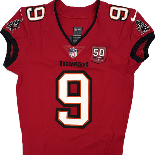 Emeka Egbuka GAME-ISSUED Tampa Bay Buccaneers On-Field Nike NFL Jersey🎽(Red)